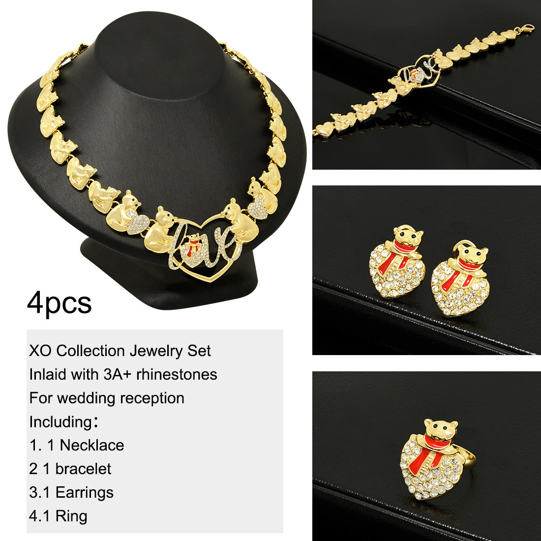 Classic XO Jewelry Four-piece Set