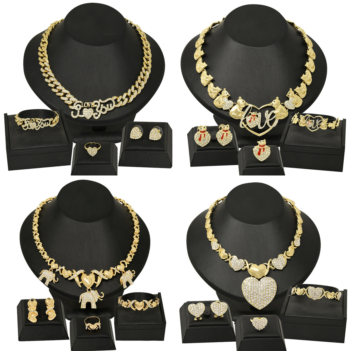 Classic XO Jewelry Four-piece Set